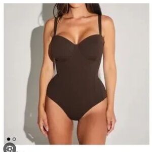 TA3 Swim Lushy Swimsuit Chocolate Brown Sz Large Regular/Long F/G